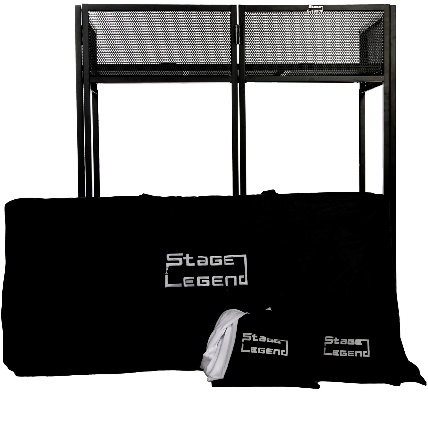SL-8006 DJ Booth - Foldable & Portable - DJ Table Stand with Carry Bag, 2 Scims & 1 Corner Shelf