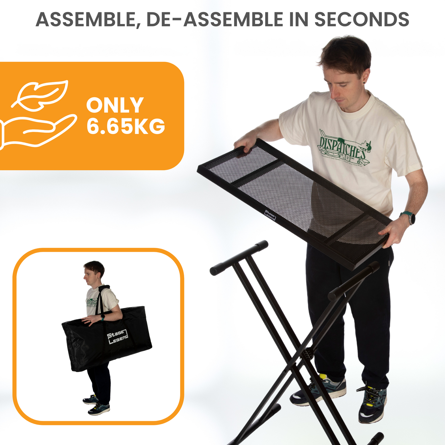 SL-363 DJ Table - Portable DJ Stand - Stable Audio Mixer Stand