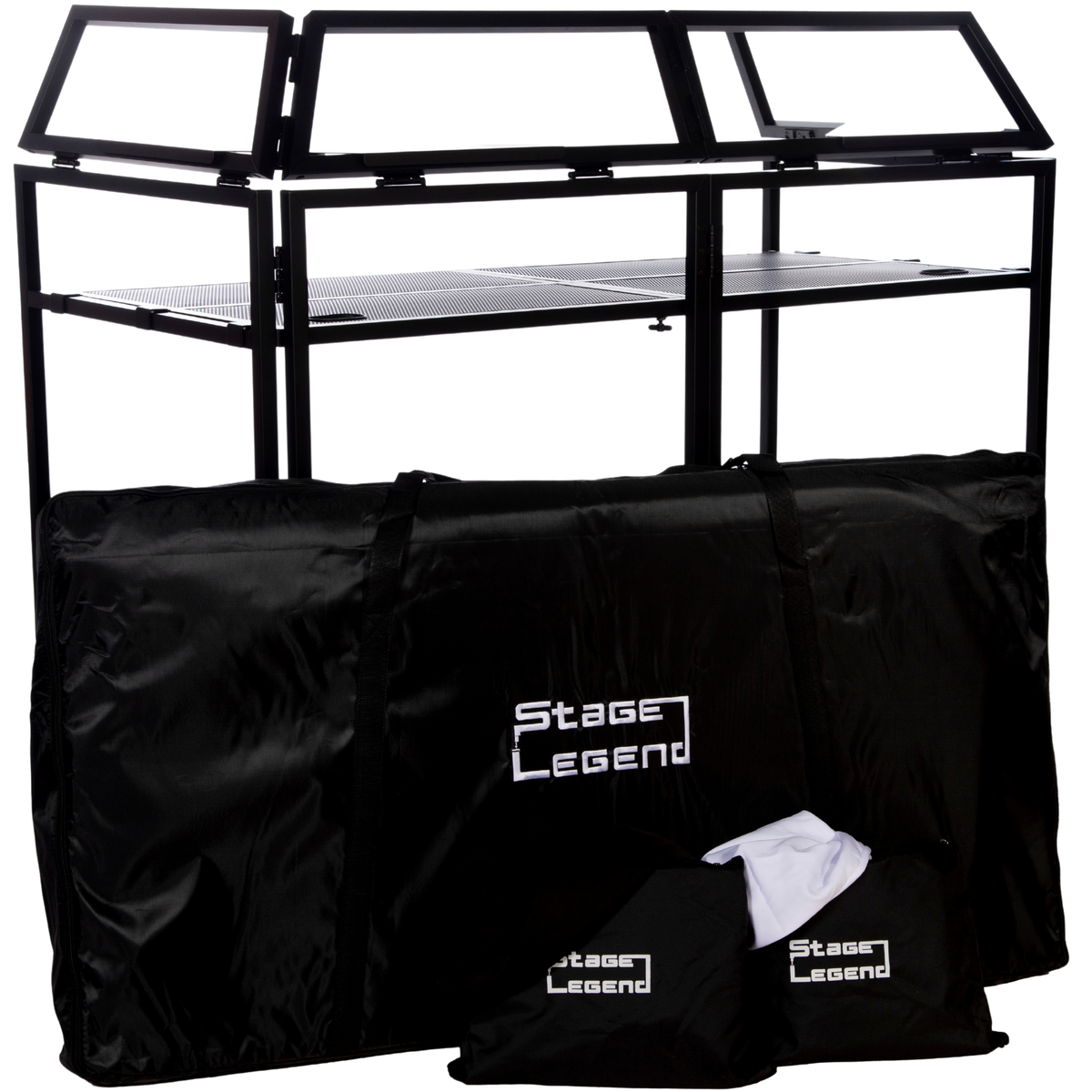SL-8002 DJ Booth - Foldable DJ Table Stand + Carry Bag + Scims +