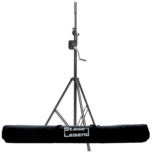 SL-568- Professional DJ Speaker Stand - Crank PA Speaker Pole with Carry Bag
