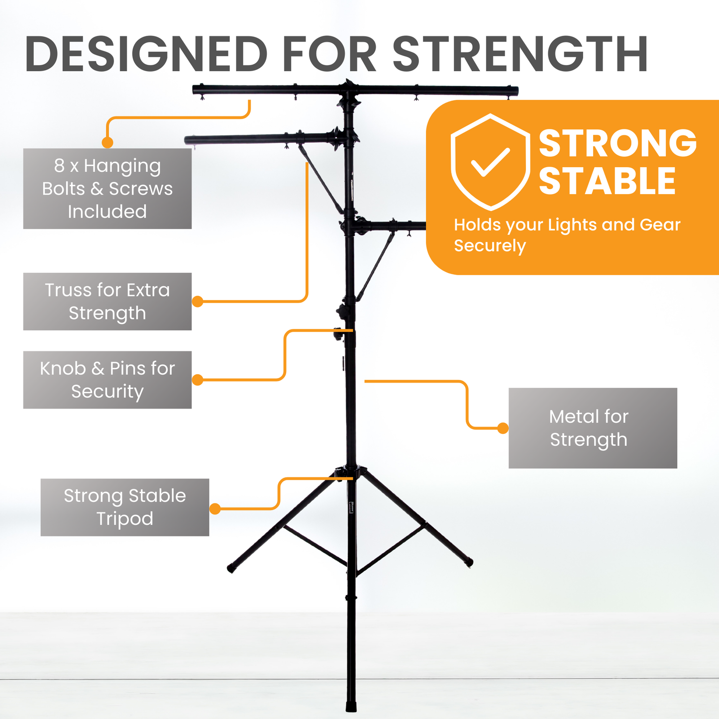 SL-552-Professional DJ Light Stand - Portable T-Bar Stage Lighting Stand / Truss
